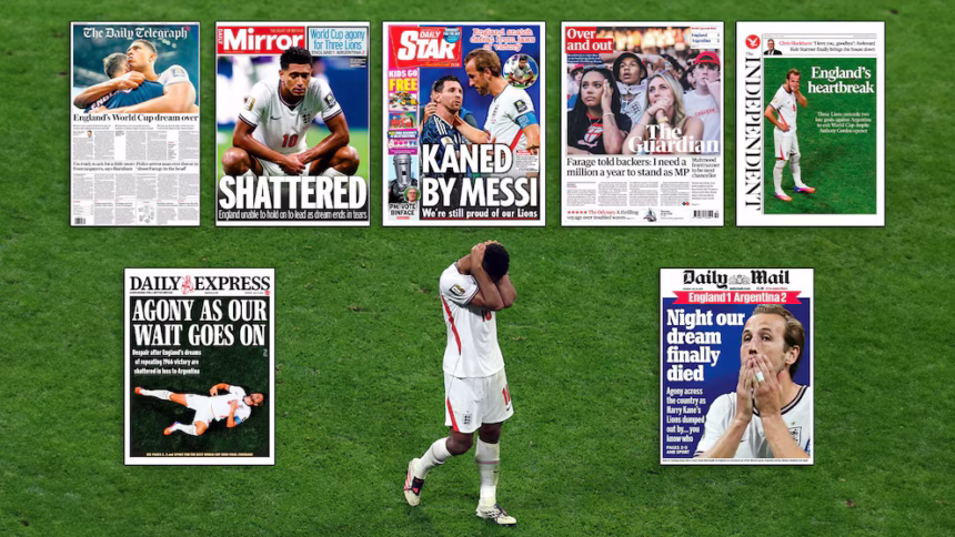 “The dream is over”: así reaccionaron los diarios ingleses tras la derrota ante Argentina