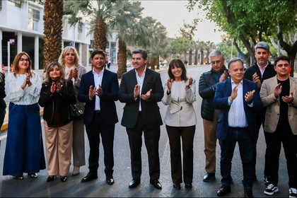Orrego inauguró una obra clave en avenida Libertador con nueva calzada y alumbrado