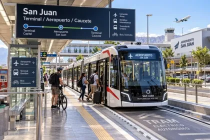 San Juan: Proponen un tranvía sin rieles de 29,5 kilómetros entre Capital, el aeropuerto y Caucete