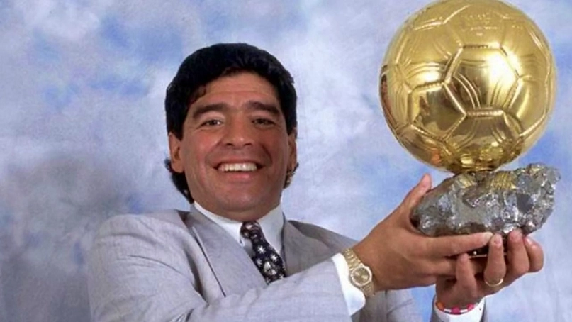Diego Maradona fue una de las grandes figuras de la Selección Argentina campeona del Mundial de México 1986, pero no figura entre los nominados al Balón de Oro de todos los tiempos.
