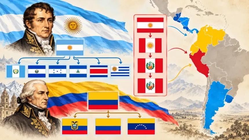 Belgrano y Miranda dejaron su huella en las banderas latinoamericanas: por qué se parecen