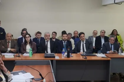 La sala de audiencias de Tribunales durante la audiencia suspendida del 14 de octubre por la causa Acueducto Gran Tulum.