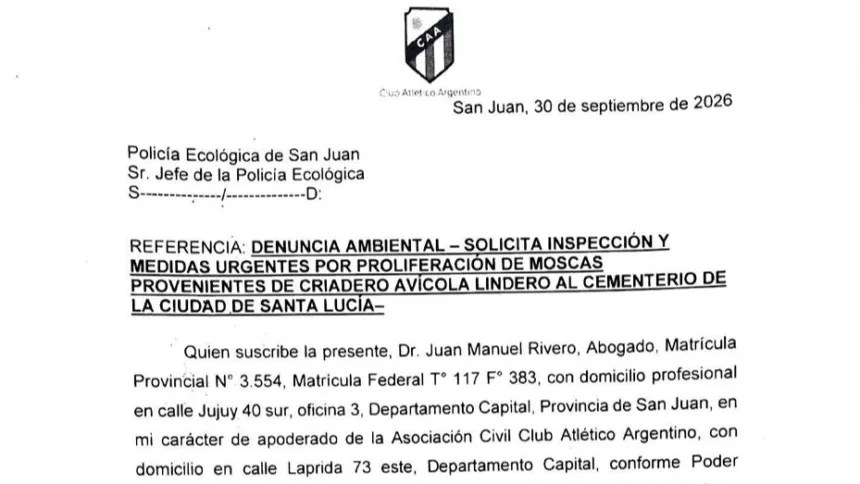 Investigan una granja avícola en Santa Lucía tras una denuncia por invasión de moscas