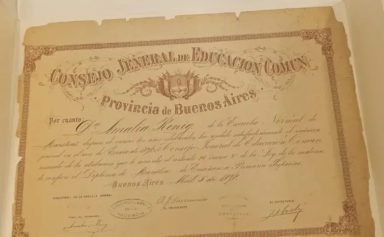 San Juan resguardará un diploma de 1878 firmado por Domingo Faustino Sarmiento
