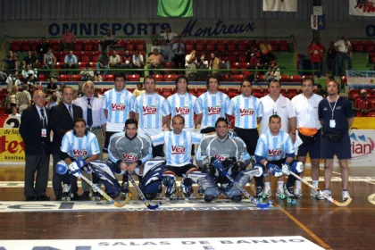 Foto de archivo de la Selección argentina de hockey sobre patines en el Mundial 2007.
