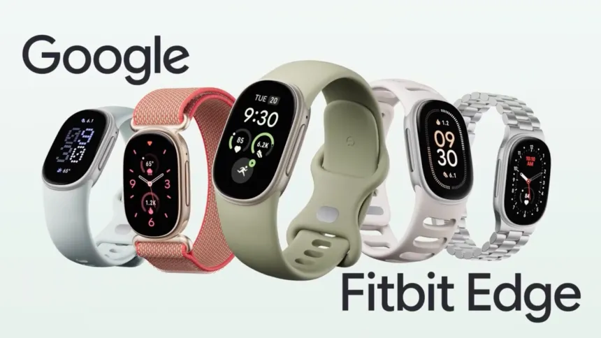 Cinco pulseras Fitbit Edge con distintas mallas