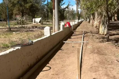 El municipio de Calingasta mejora la infraestructura urbana de Barreal