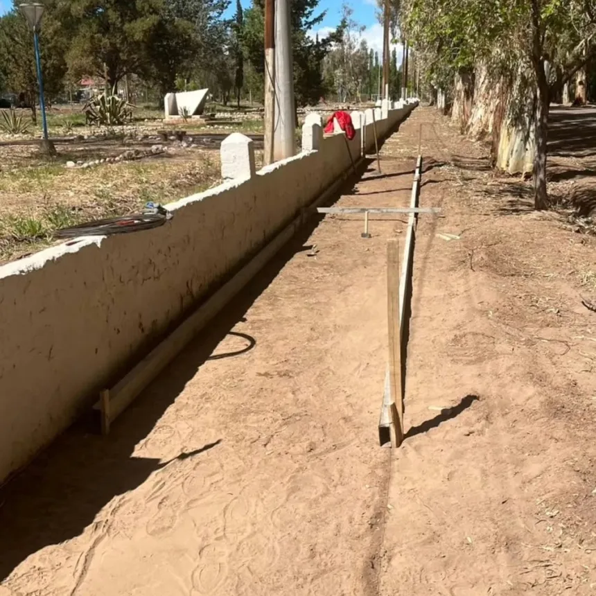 El municipio de Calingasta mejora la infraestructura urbana de Barreal