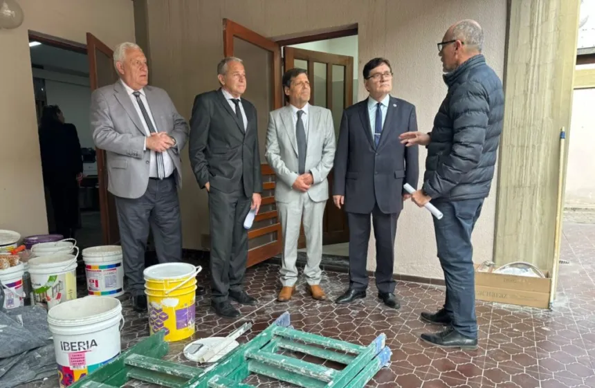 Autoridades judiciales recorren las instalaciones del edificio de Flagrancia