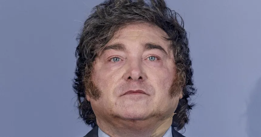 Javier Milei, presidente de Argentina, en un retrato de primer plano.