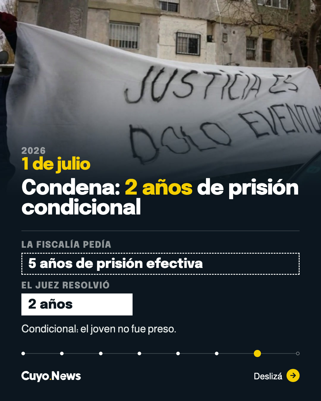 La Fiscalía pedía 5 años de prisión efectiva y el juez resolvió 2 años condicionales
