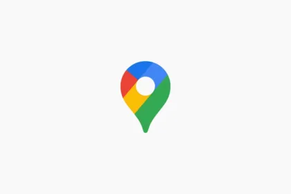 Ícono de Google Maps sobre fondo blanco.